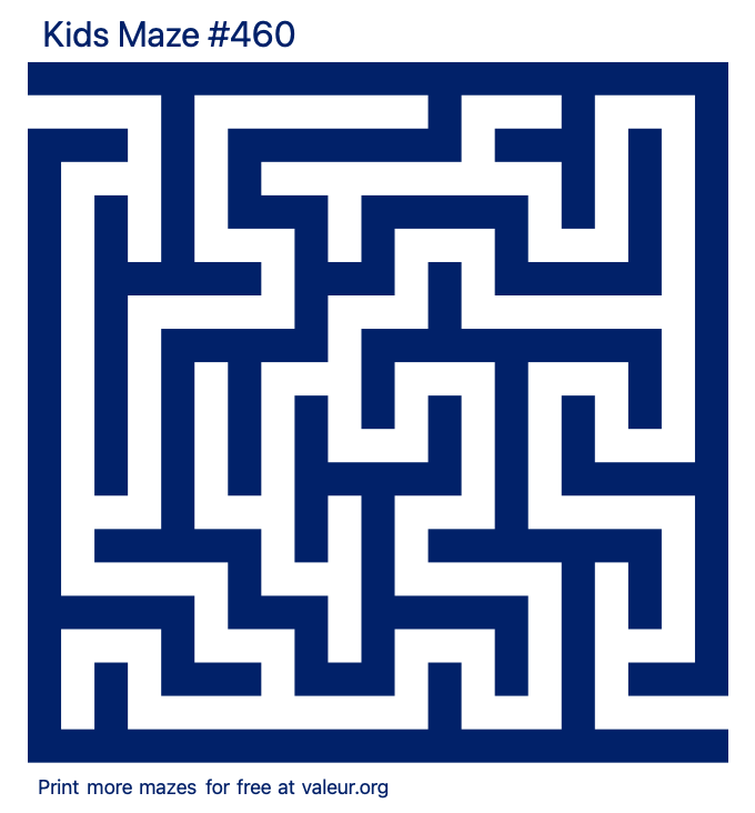 Free Printable Kids Maze number 460