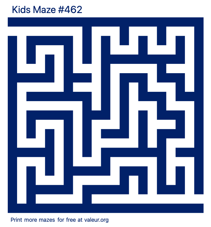 Free Printable Kids Maze number 462