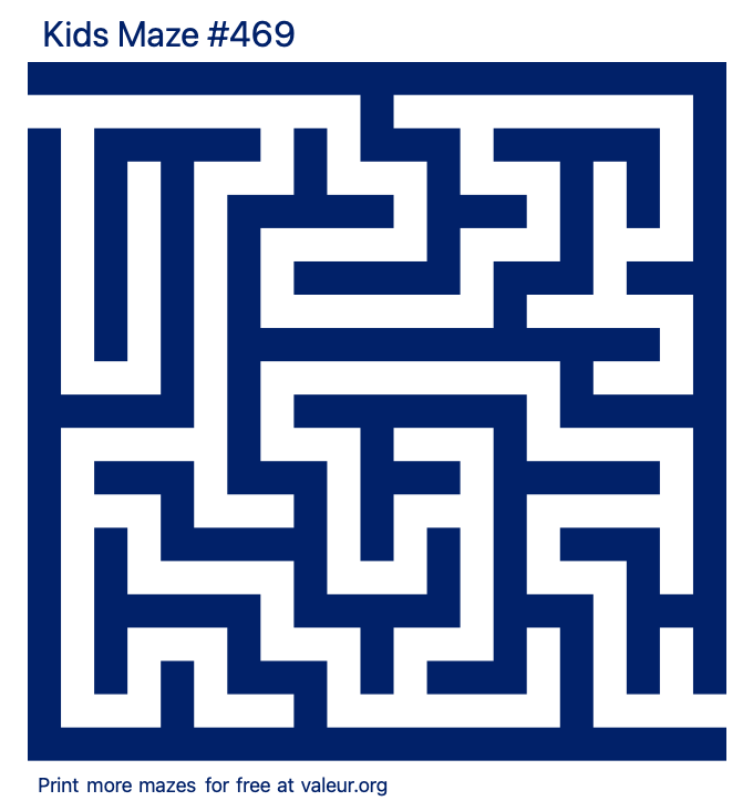 Free Printable Kids Maze number 469