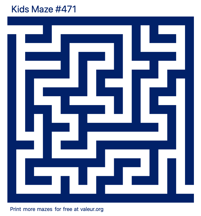 Free Printable Kids Maze number 471