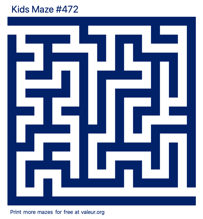 Free Printable Kids Maze number 472