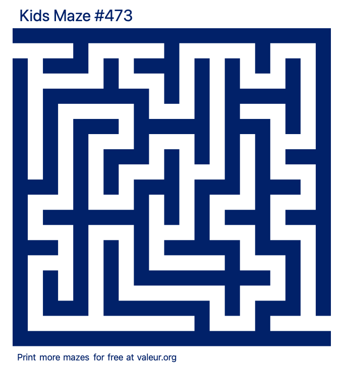 Free Printable Kids Maze number 473