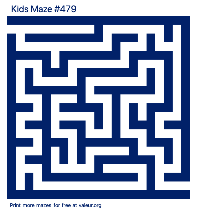 Free Printable Kids Maze number 479