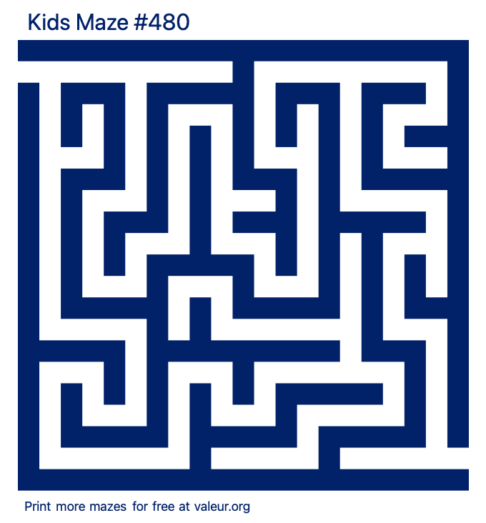 Free Printable Kids Maze number 480