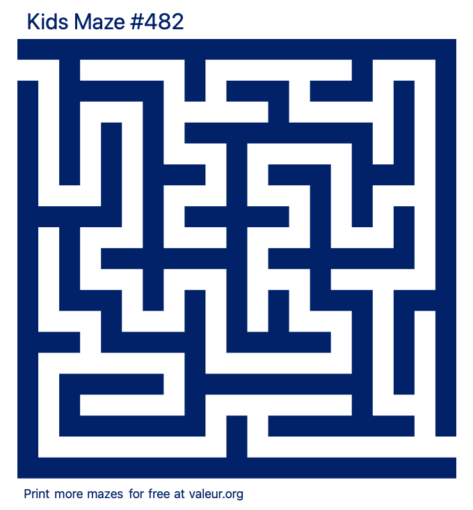 Free Printable Kids Maze number 482