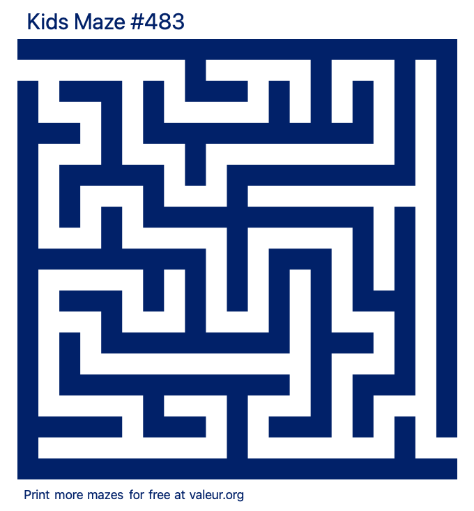 Free Printable Kids Maze number 483