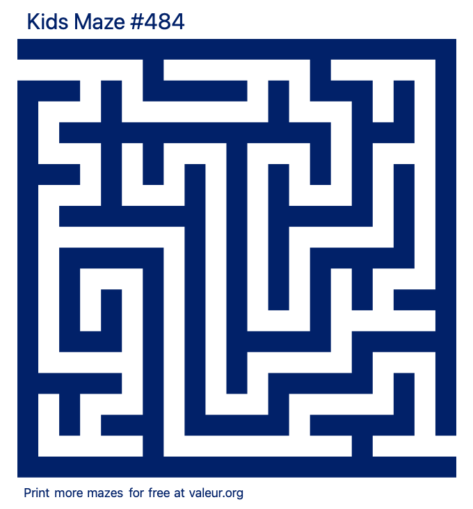 Free Printable Kids Maze number 484