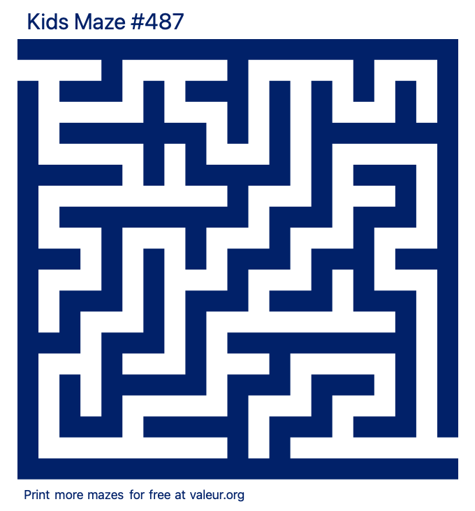 Free Printable Kids Maze number 487