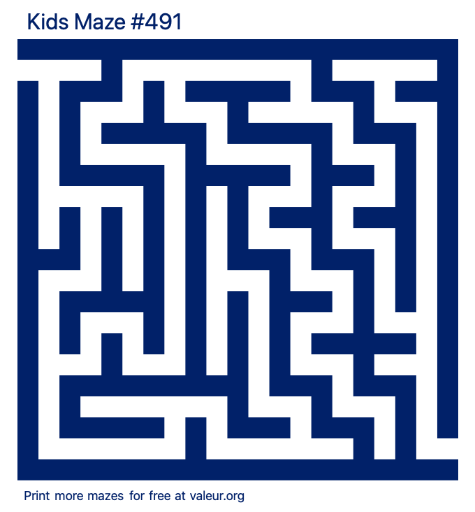 Free Printable Kids Maze number 491