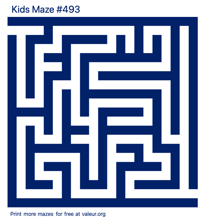 Free Printable Kids Maze number 493