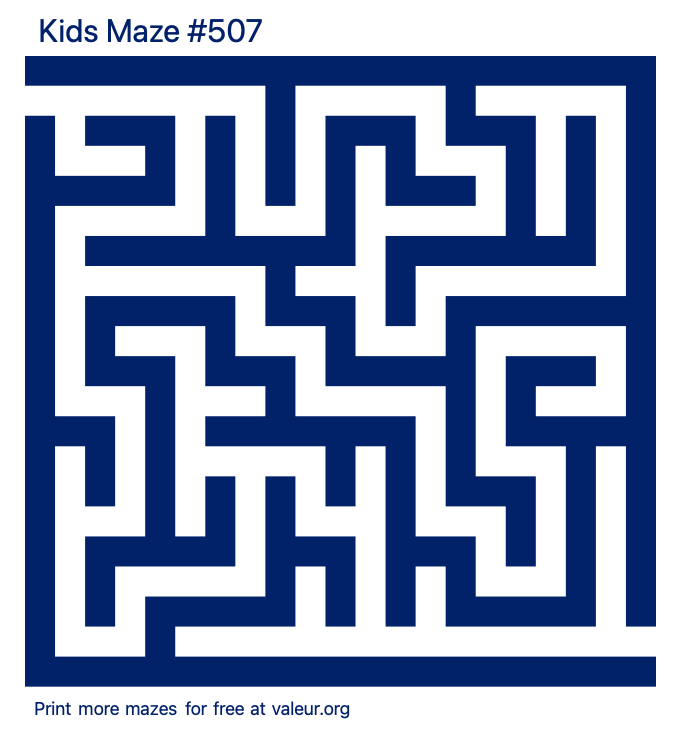 Free Printable Kids Maze number 507