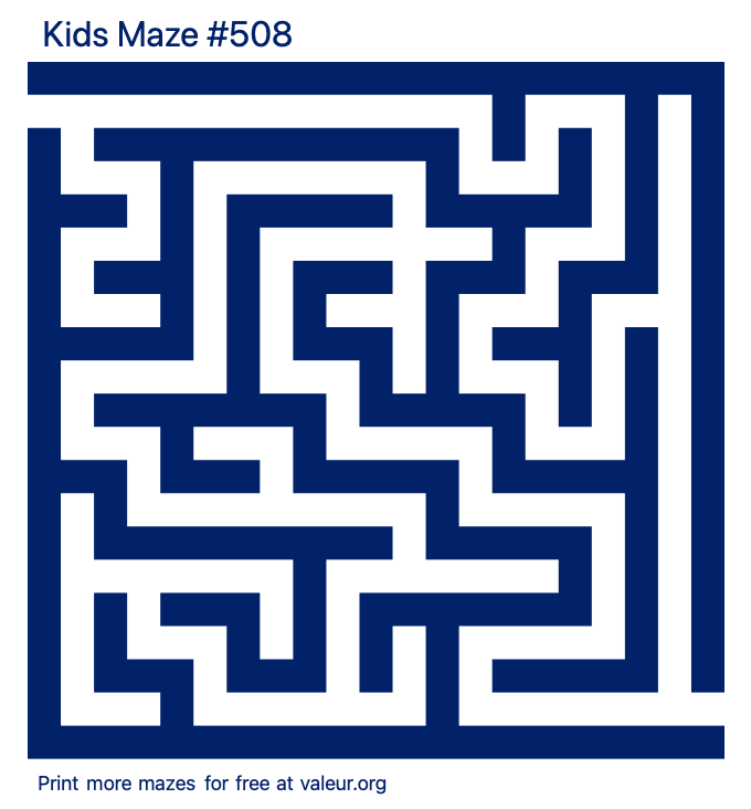 Free Printable Kids Maze number 508