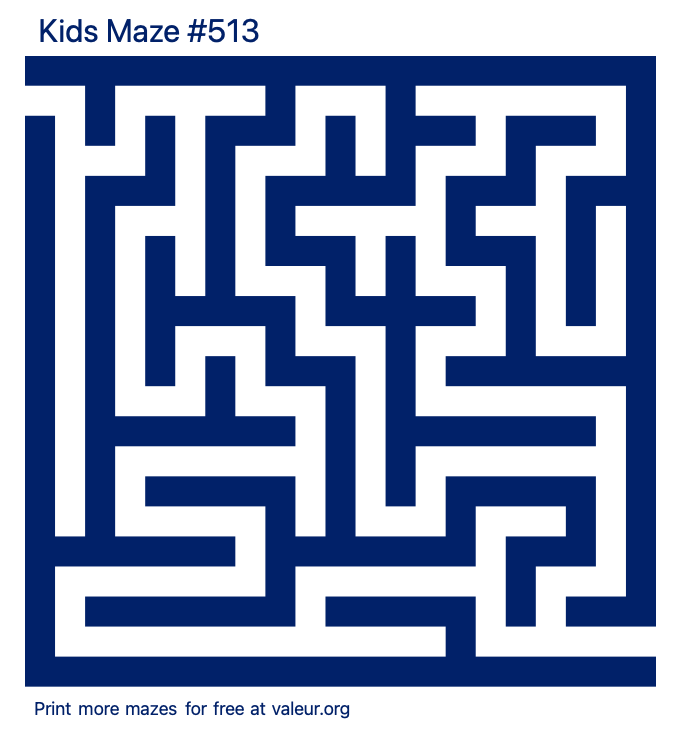 Free Printable Kids Maze number 513