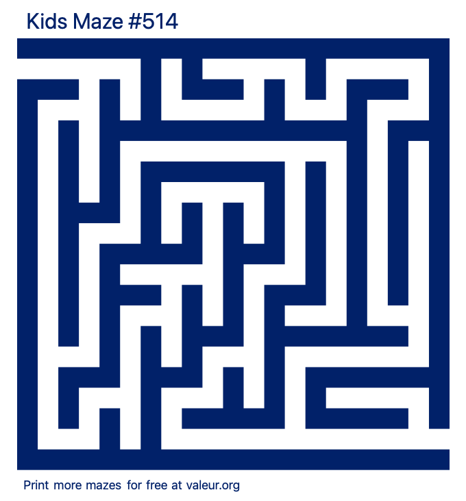 Free Printable Kids Maze number 514