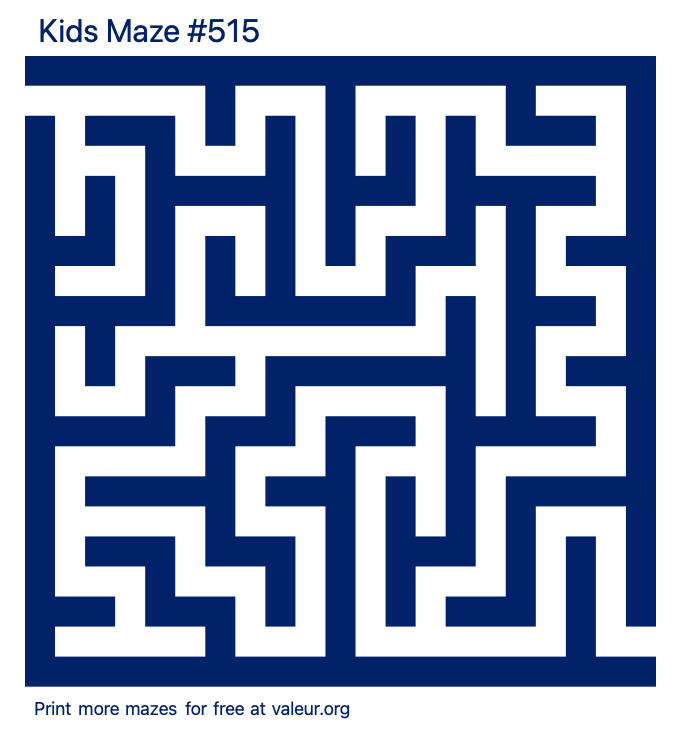 Free Printable Kids Maze number 515