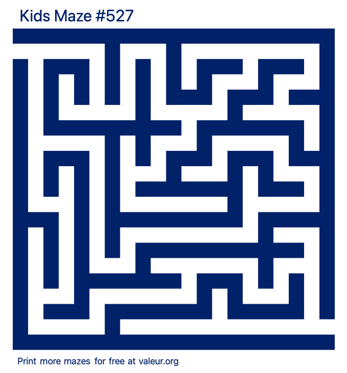 Free Printable Kids Maze number 527