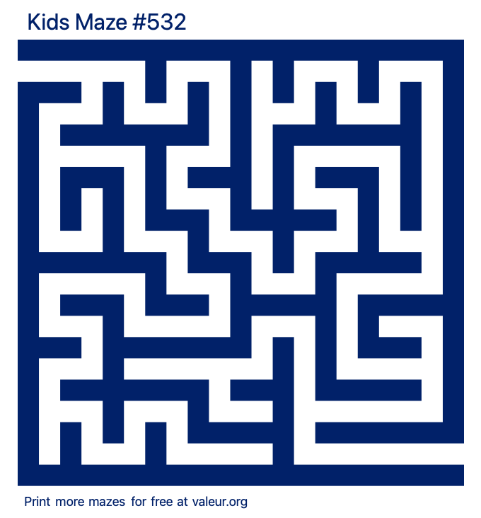 Free Printable Kids Maze number 532