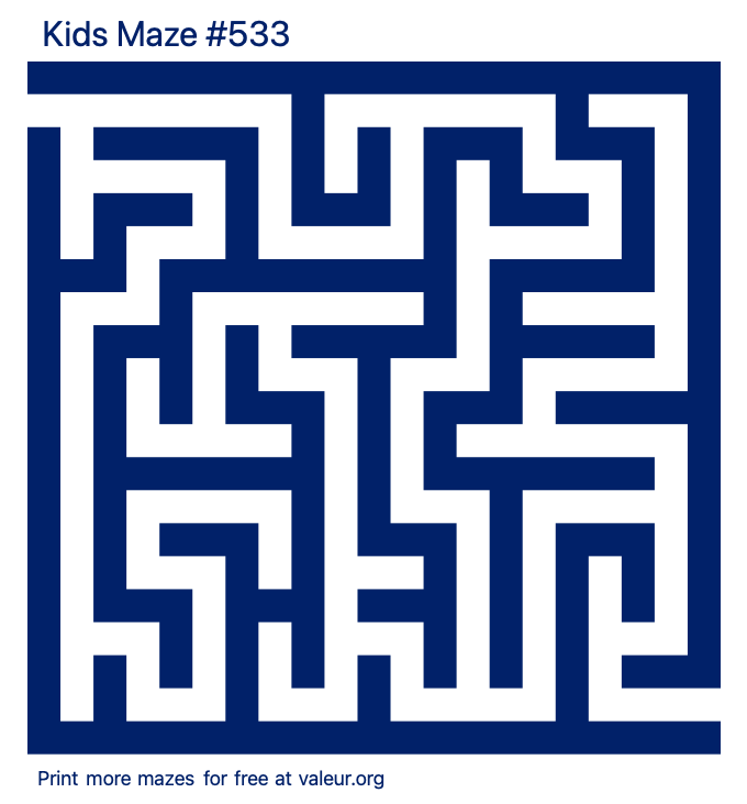 Free Printable Kids Maze number 533