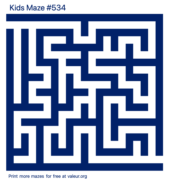 Free Printable Kids Maze number 534