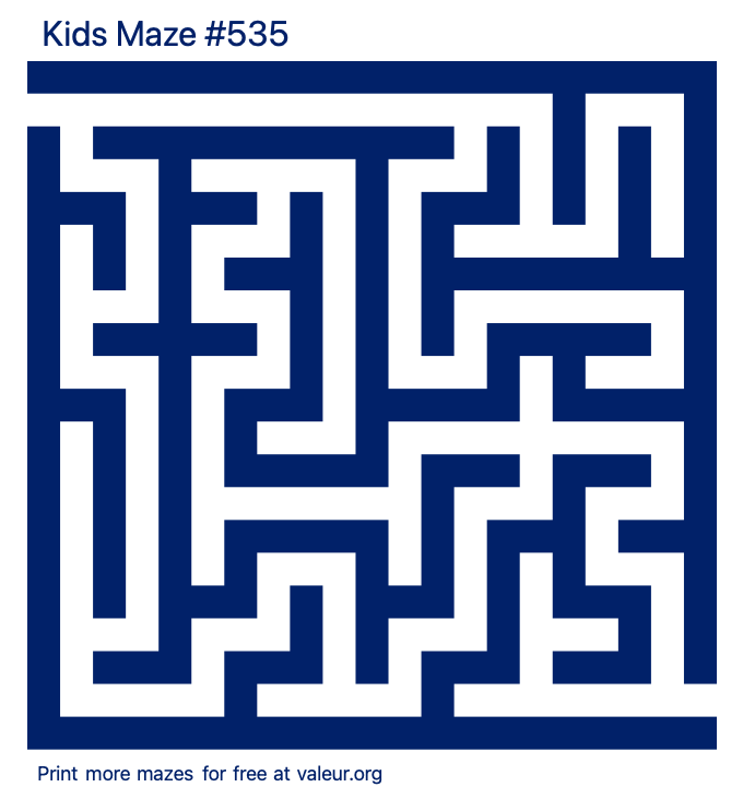 Free Printable Kids Maze number 535