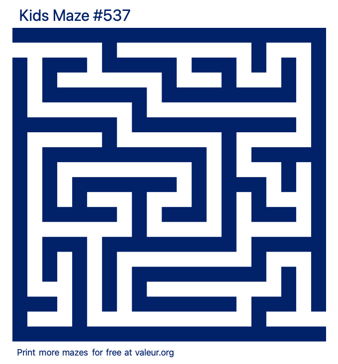 Free Printable Kids Maze number 537