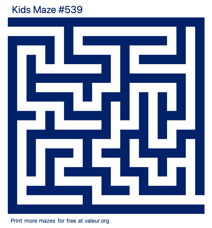 Free Printable Kids Maze number 539