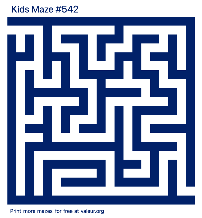 Free Printable Kids Maze number 542