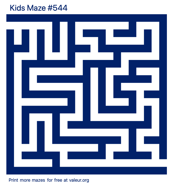 Free Printable Kids Maze number 544