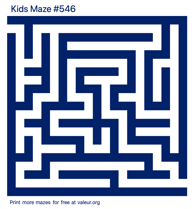 Free Printable Kids Maze number 546