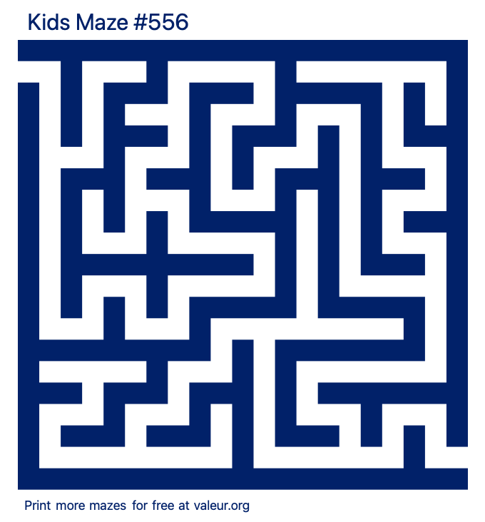 Free Printable Kids Maze number 556