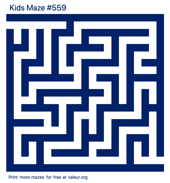 Free Printable Kids Maze number 559