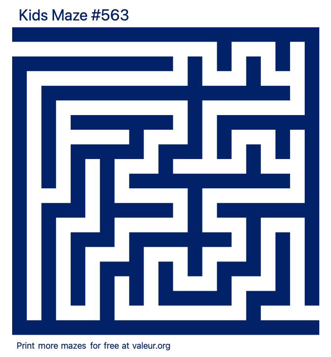 Free Printable Kids Maze number 563