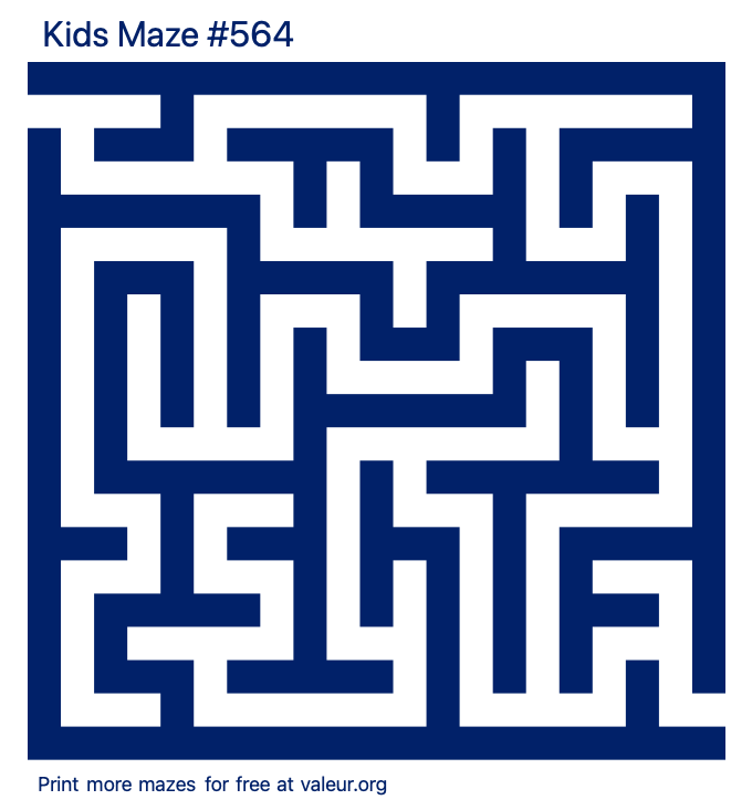 Free Printable Kids Maze number 564