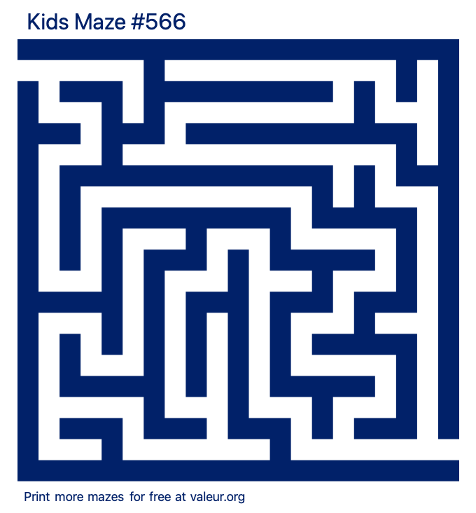 Free Printable Kids Maze number 566