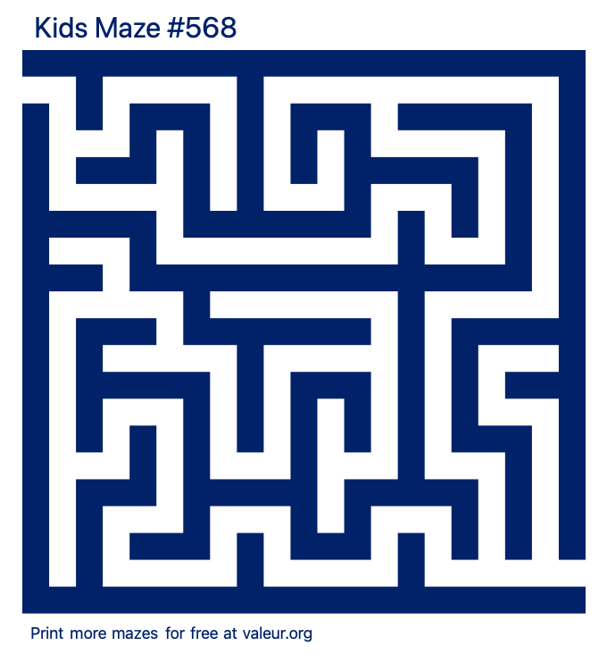 Free Printable Kids Maze number 568