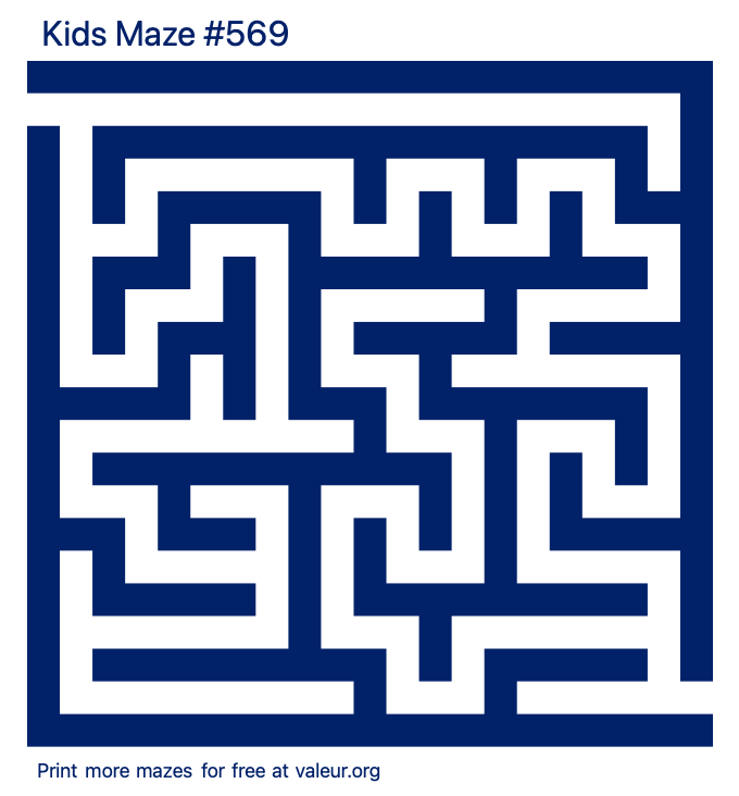 Free Printable Kids Maze number 569