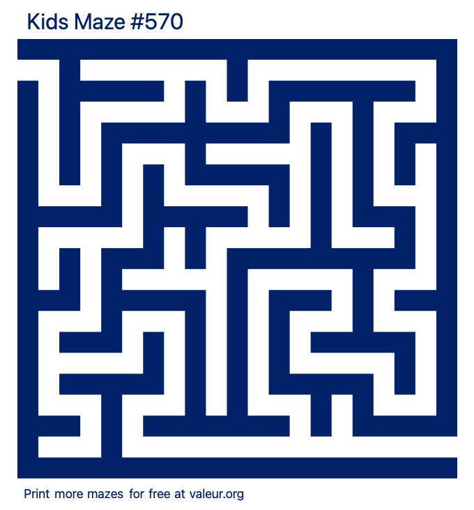 Free Printable Kids Maze number 570