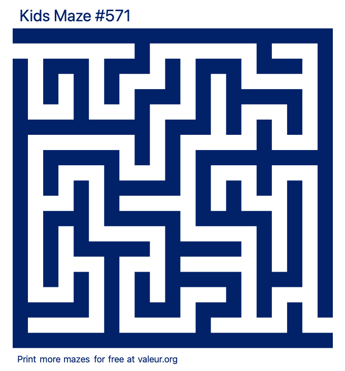 Free Printable Kids Maze number 571