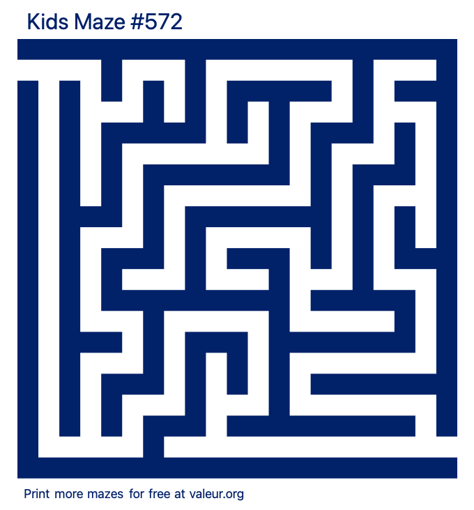 Free Printable Kids Maze number 572