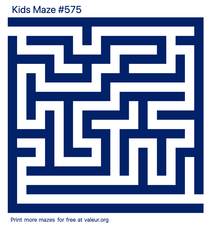 Free Printable Kids Maze number 575