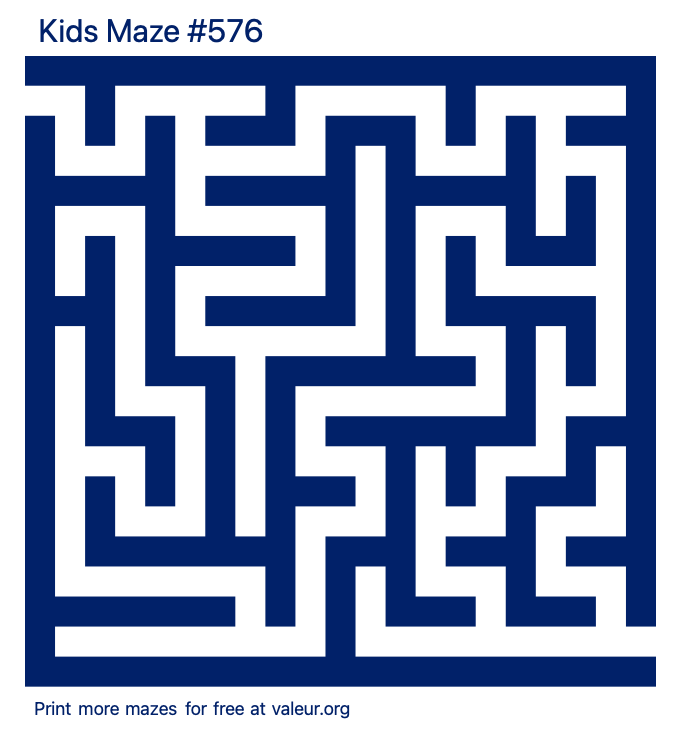 Free Printable Kids Maze number 576