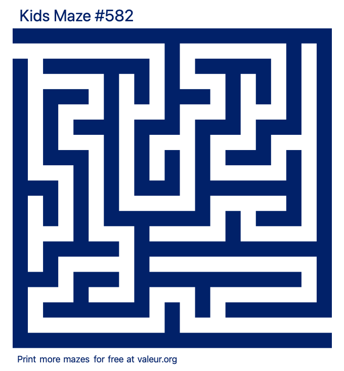 Free Printable Kids Maze number 582