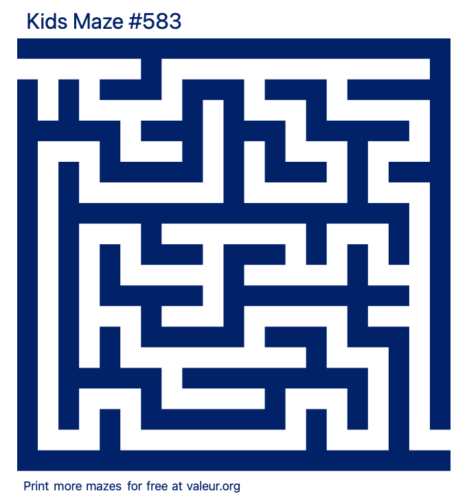 Free Printable Kids Maze number 583