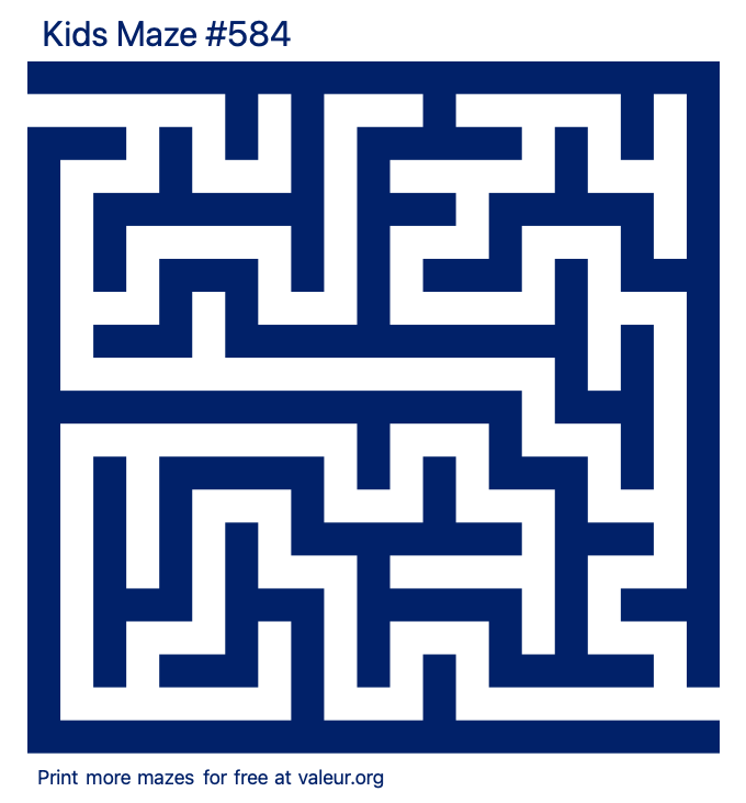 Free Printable Kids Maze number 584