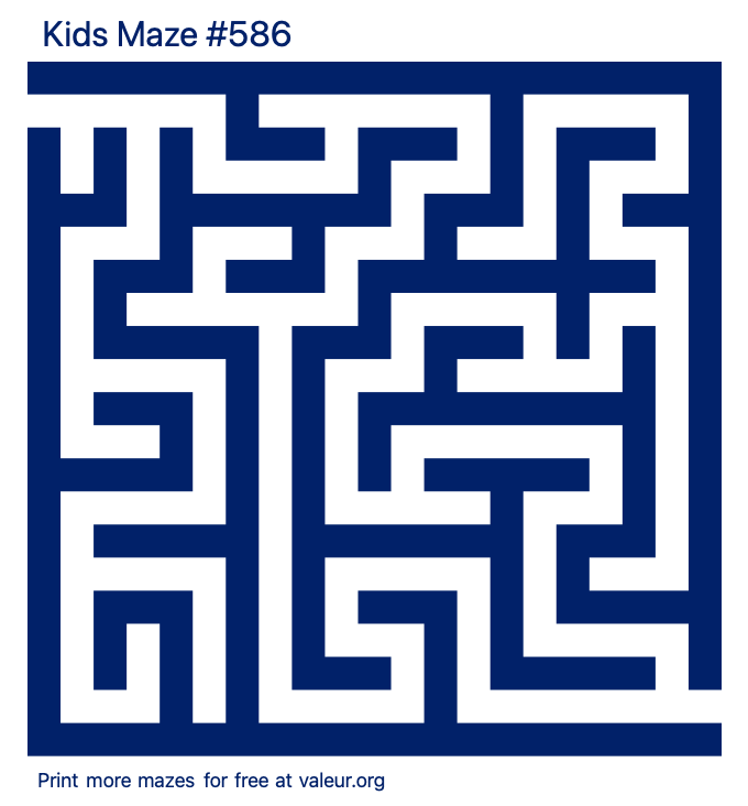 Free Printable Kids Maze number 586