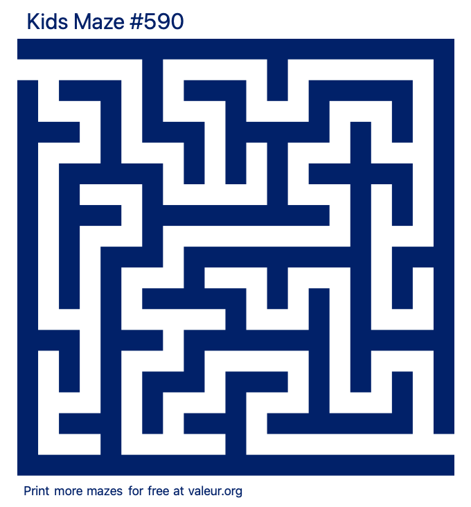 Free Printable Kids Maze number 590