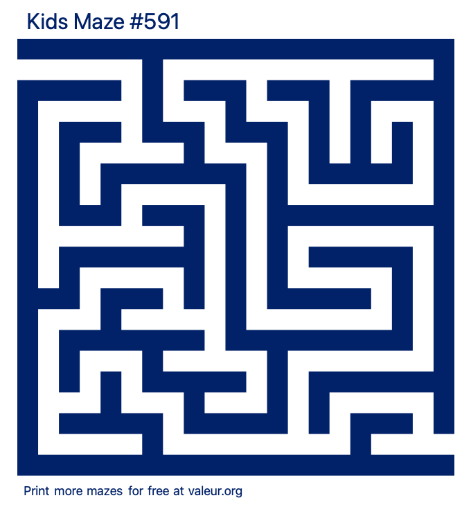 Free Printable Kids Maze number 591