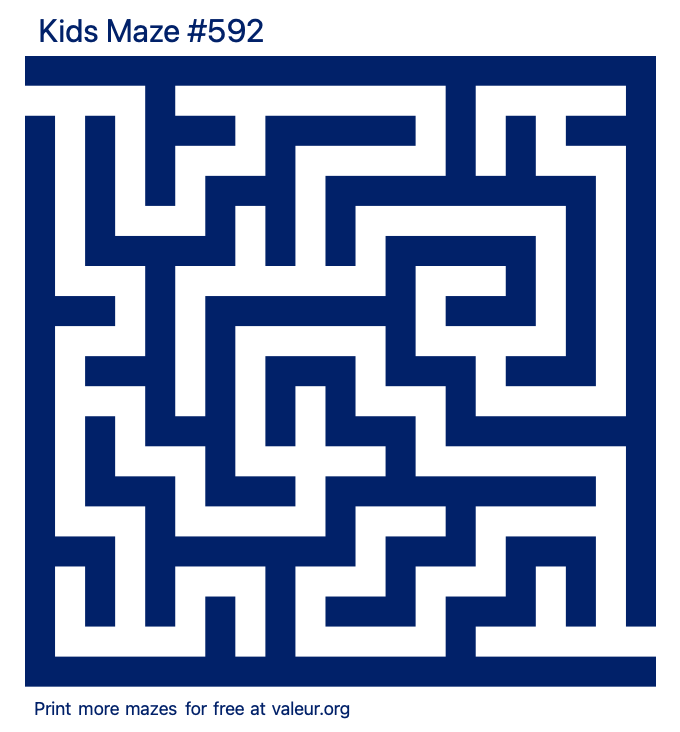 Free Printable Kids Maze number 592