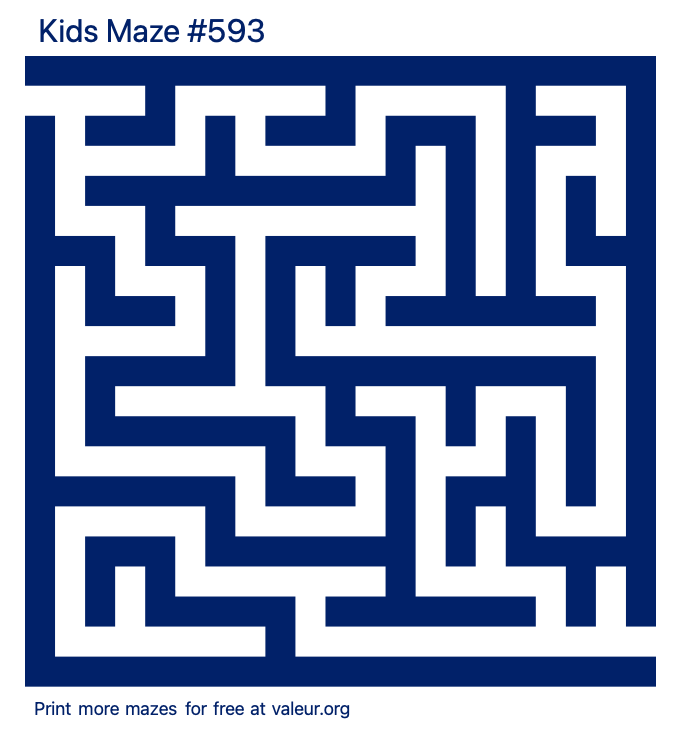 Free Printable Kids Maze number 593