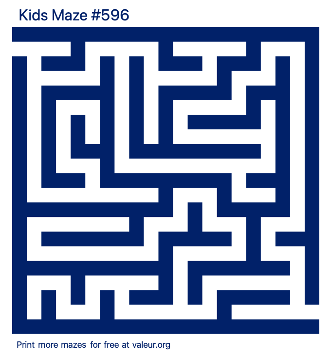 Free Printable Kids Maze number 596